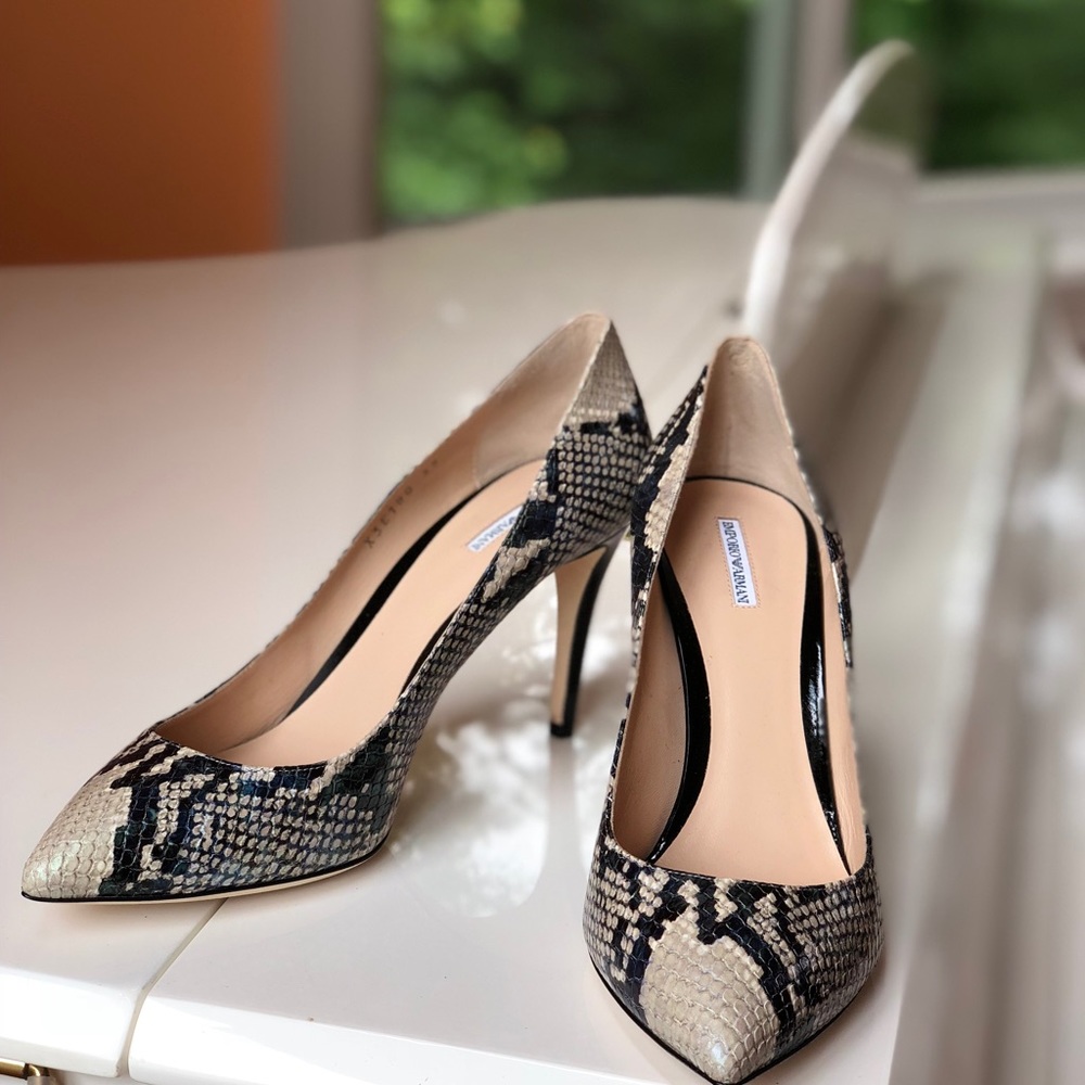 Emporio Armani pumps snakeskin